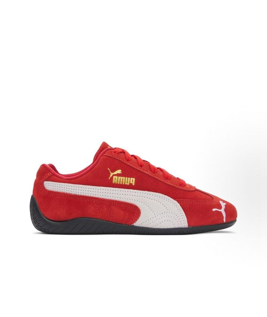 PUMA Красные замшевые низкие кроссовки / кеды, фото 4