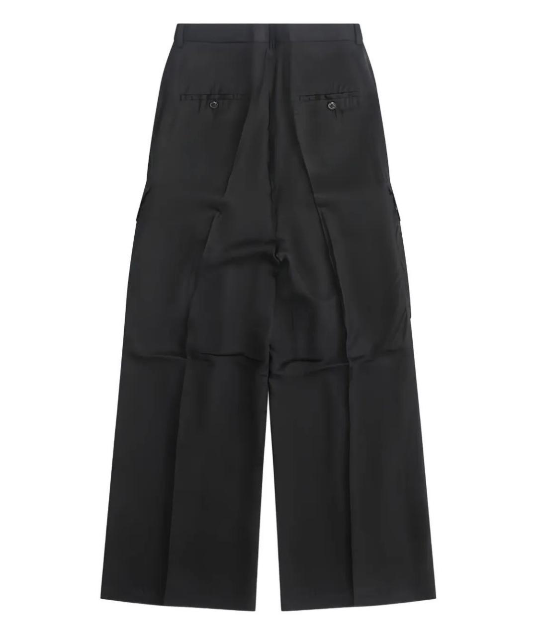 RICK OWENS Черные прямые брюки, фото 5