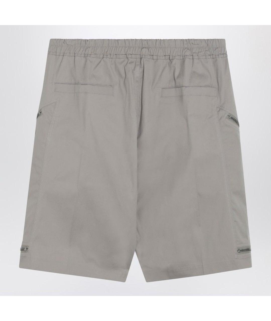 RICK OWENS Серые хлопковые шорты, фото 2