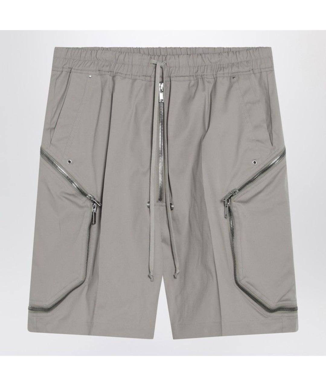 RICK OWENS Серые хлопковые шорты, фото 3