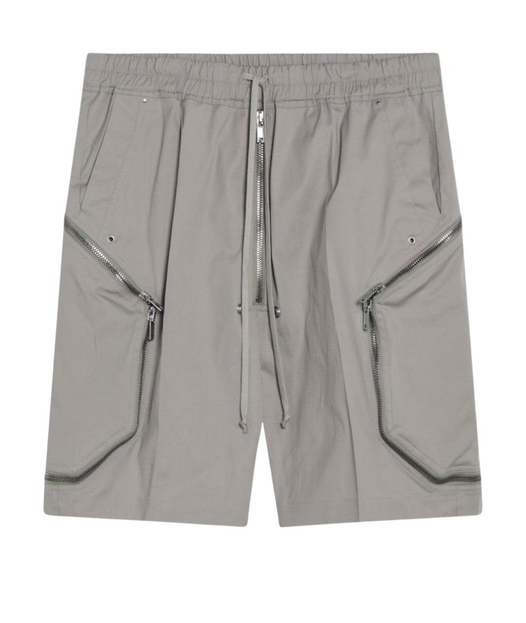 RICK OWENS Серые хлопковые шорты, фото 1