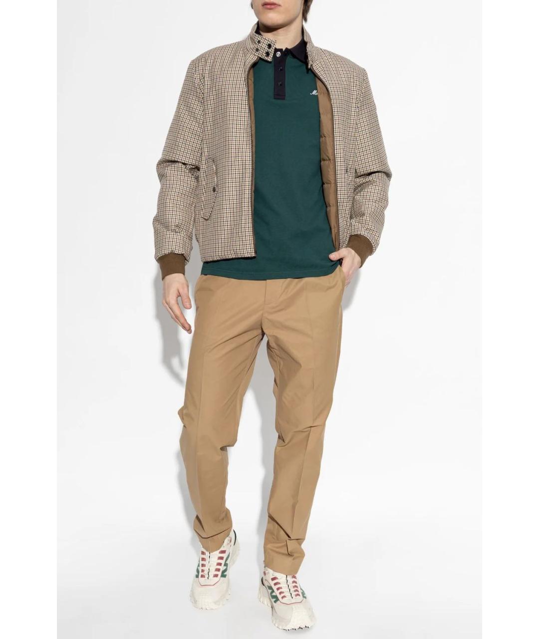 MONCLER Зеленые поло с коротким рукавом, фото 4