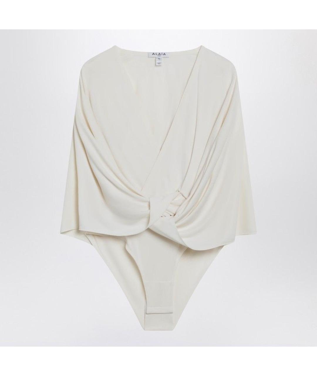 ALAIA Бежевая вискозная блузы, фото 3
