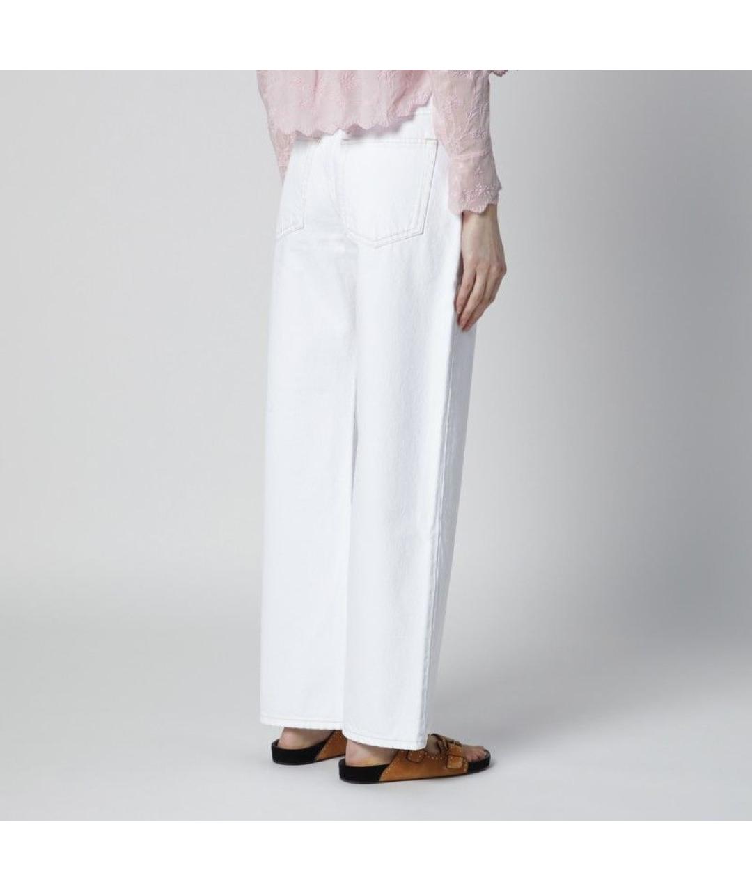 ISABEL MARANT Бежевые хлопковые прямые брюки, фото 2