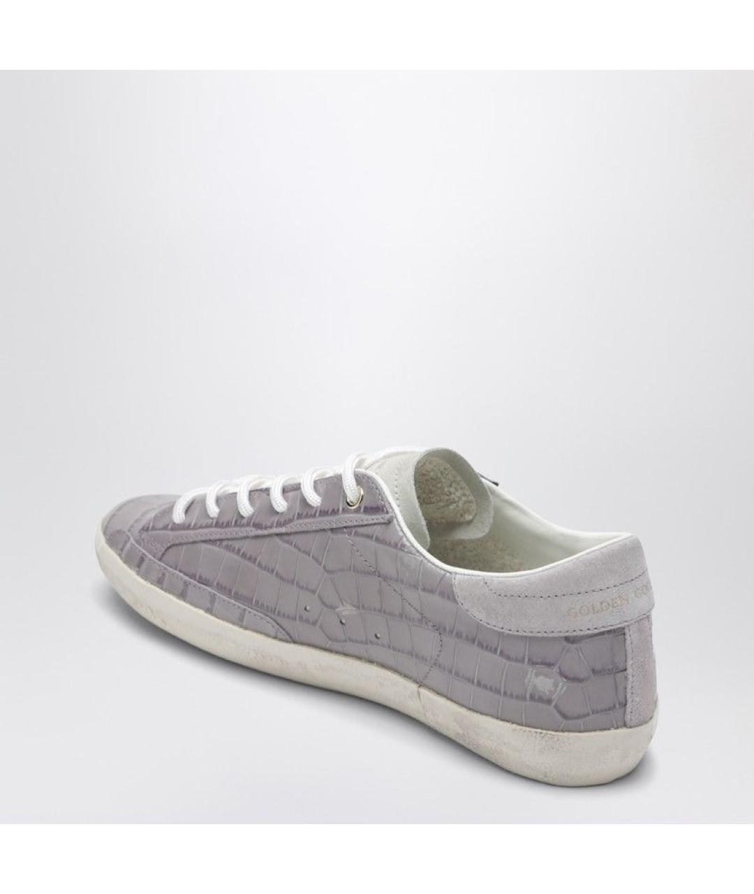 GOLDEN GOOSE DELUXE BRAND Фиолетовые кожаные кеды, фото 3