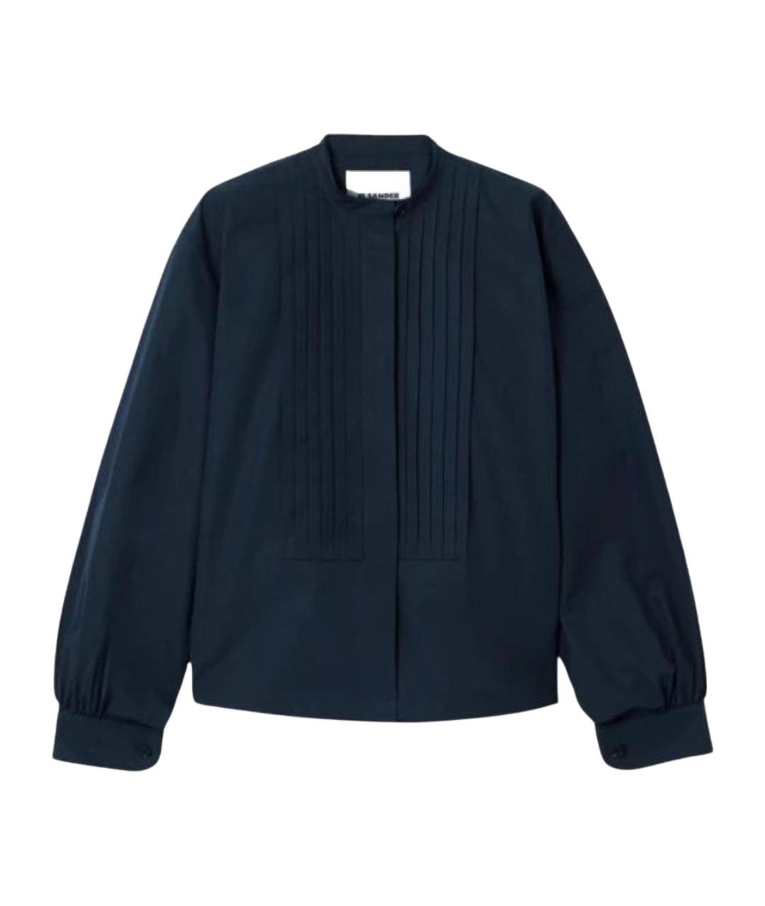 JIL SANDER Синяя хлопковая рубашка, фото 1