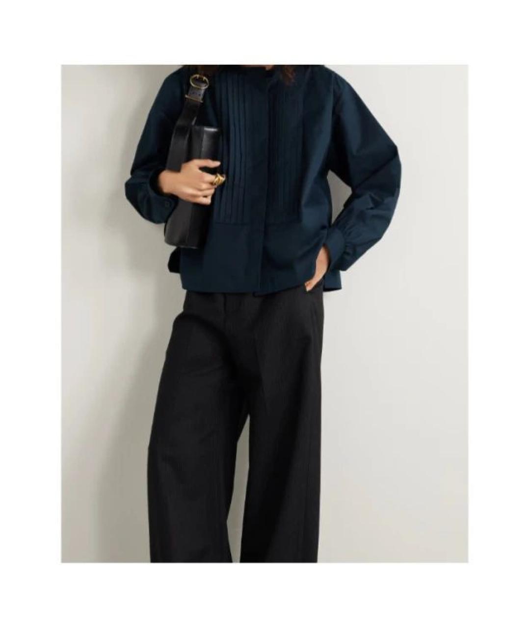 JIL SANDER Синяя хлопковая рубашка, фото 3