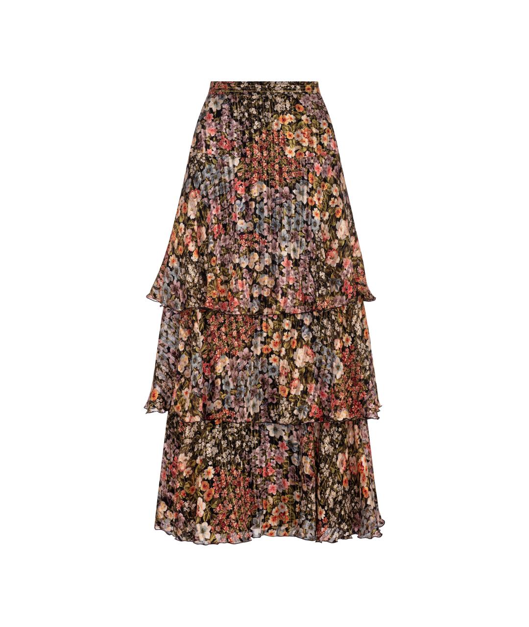 VALENTINO Мульти шелковая юбка макси, фото 1
