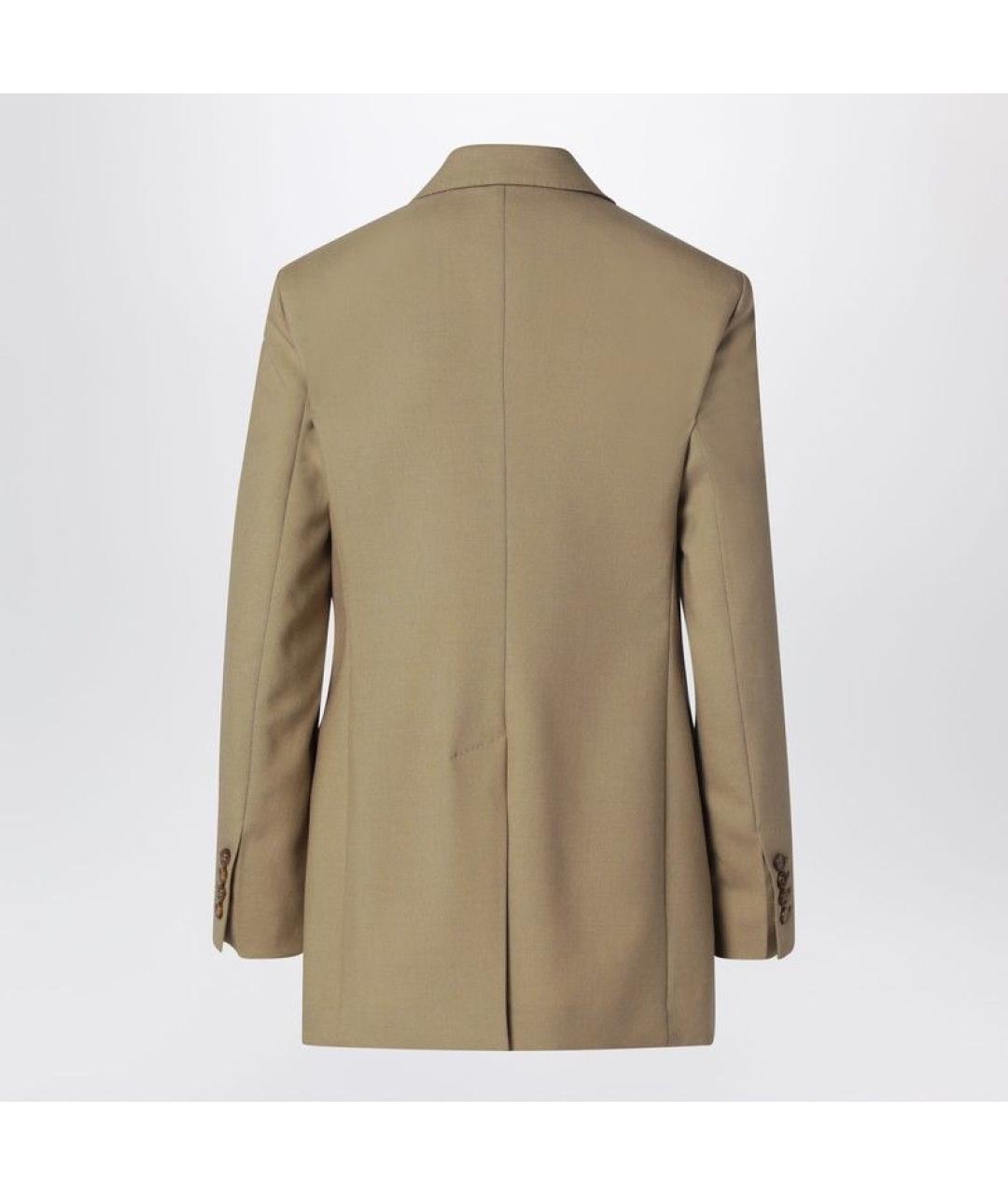 MAX MARA Бежевый шерстяной жакет/пиджак, фото 2
