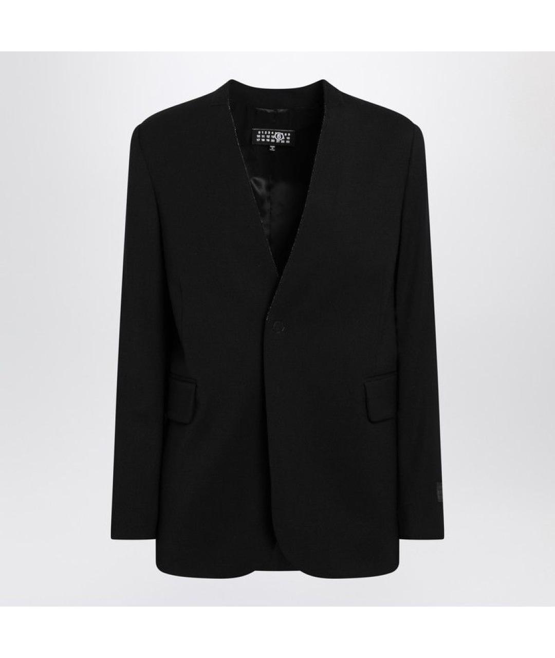 MM6 MAISON MARGIELA Черный полиэстеровый жакет/пиджак, фото 3