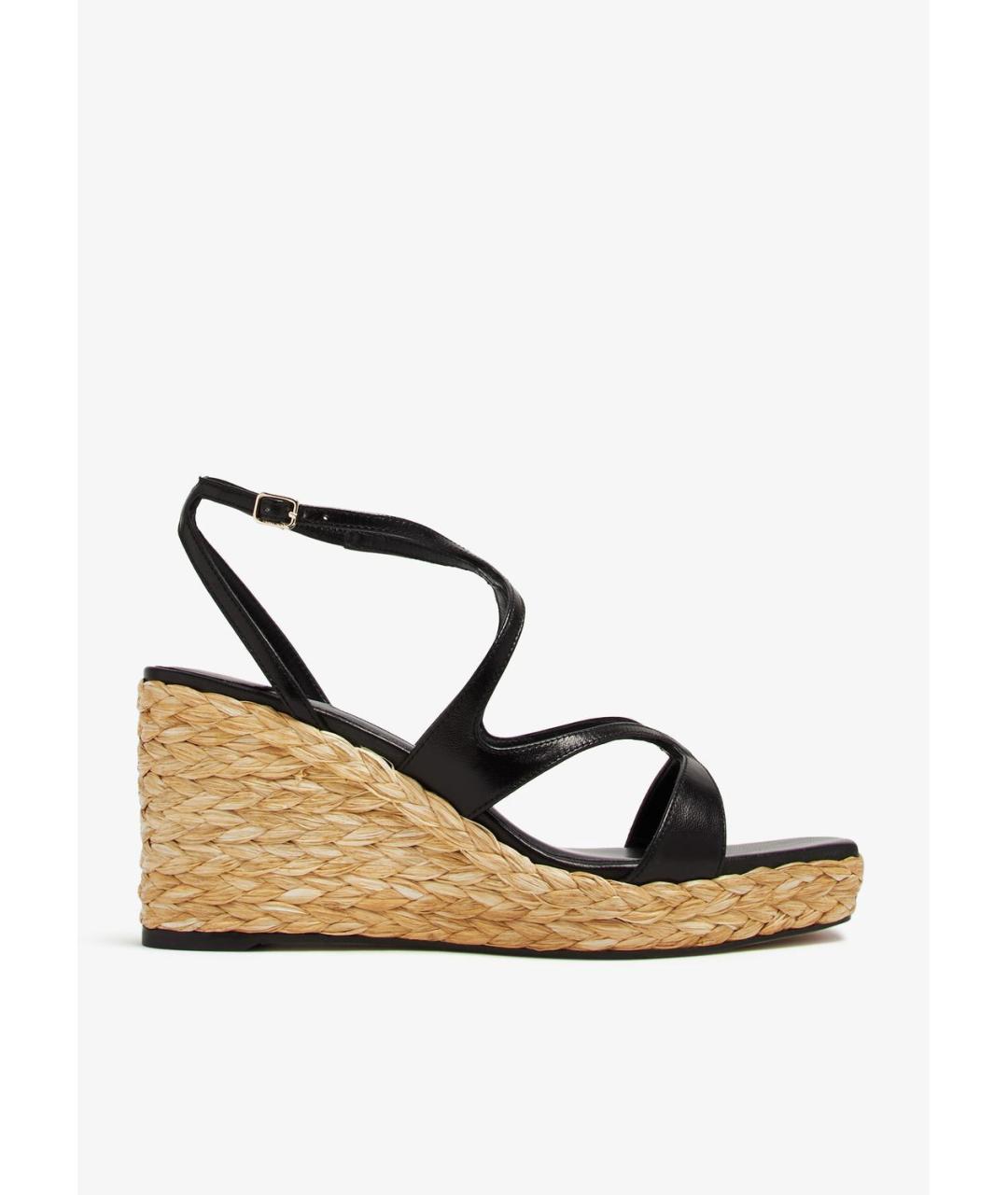 JIMMY CHOO Черные кожаные босоножки, фото 5