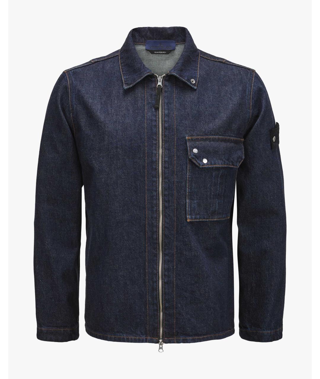 STONE ISLAND Синяя хлопковая кэжуал рубашка, фото 1