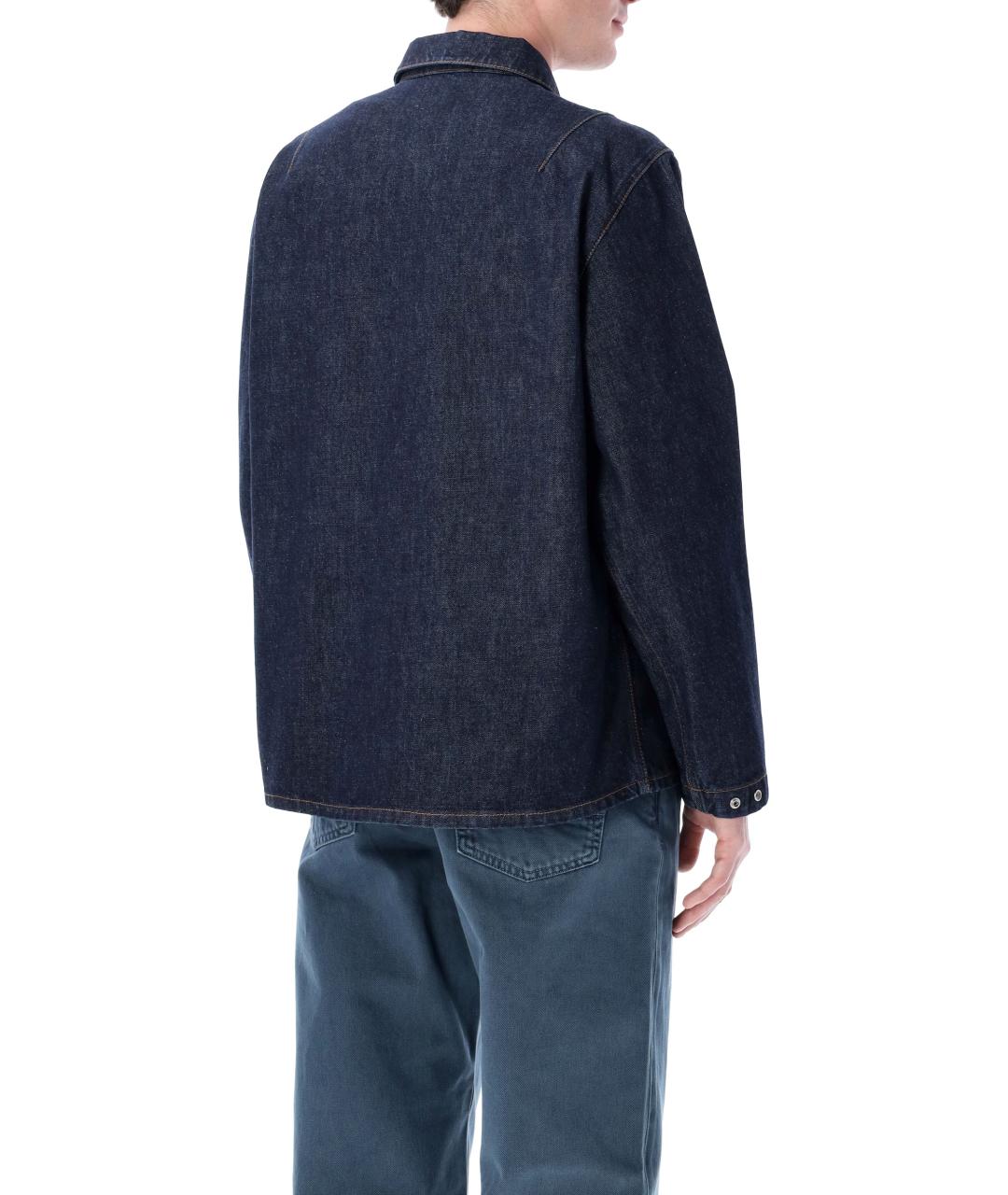 STONE ISLAND Синяя хлопковая кэжуал рубашка, фото 3