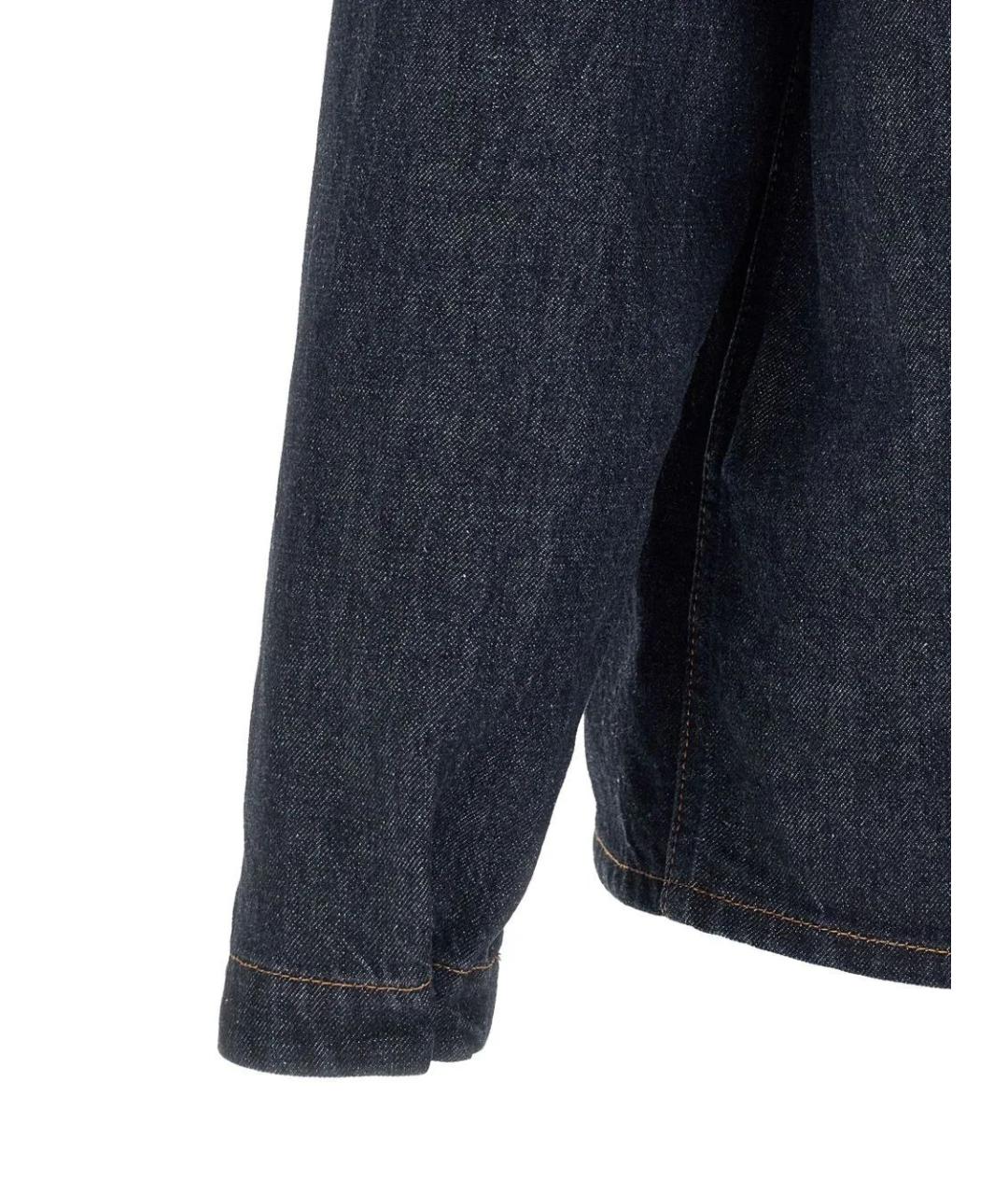 STONE ISLAND Синяя хлопковая кэжуал рубашка, фото 5