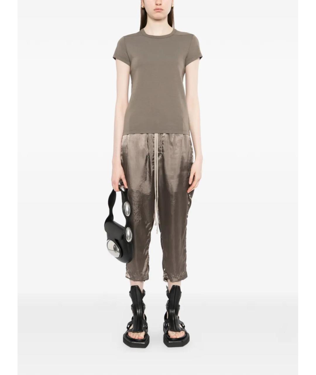 RICK OWENS Серые шерстяные бриджи, фото 2