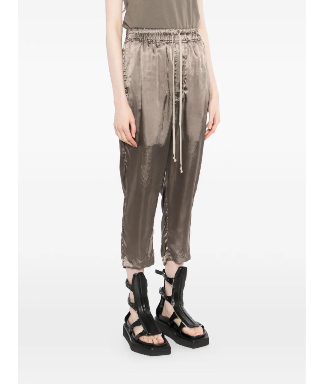 RICK OWENS Серые шерстяные бриджи, фото 3