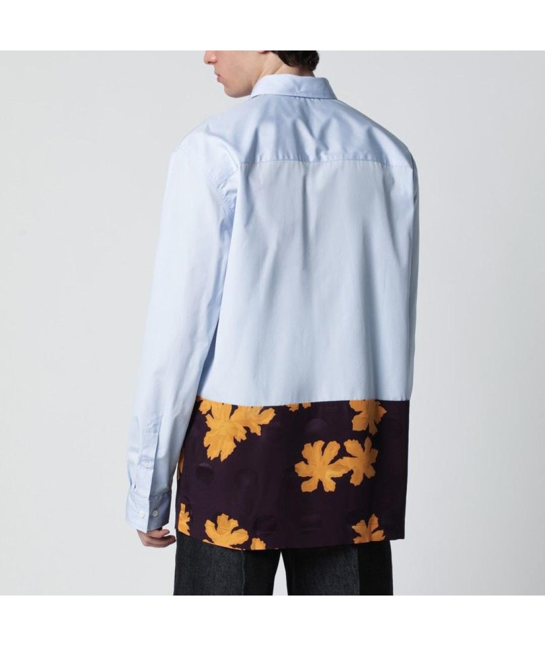 DRIES VAN NOTEN Голубая хлопковая кэжуал рубашка, фото 2