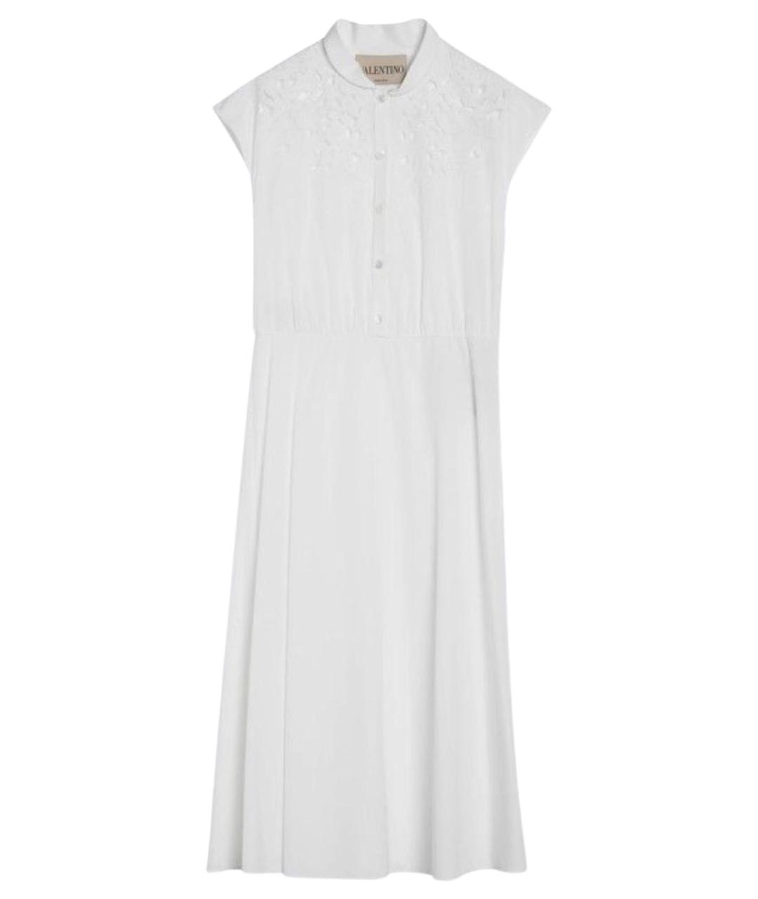 VALENTINO Белое хлопковое повседневное платье, фото 1