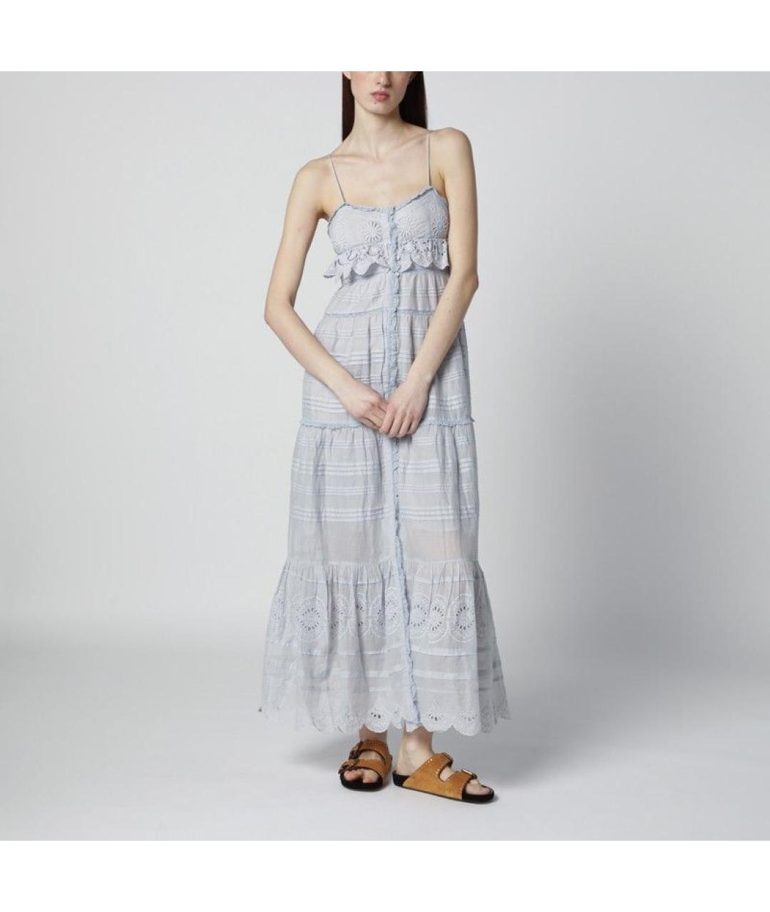 ISABEL MARANT Голубой хлопковый сарафан, фото 2