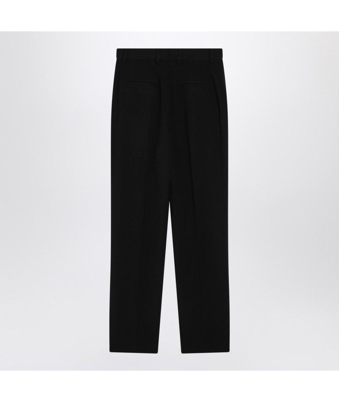 DOLCE&GABBANA Черные шерстяные прямые брюки, фото 2