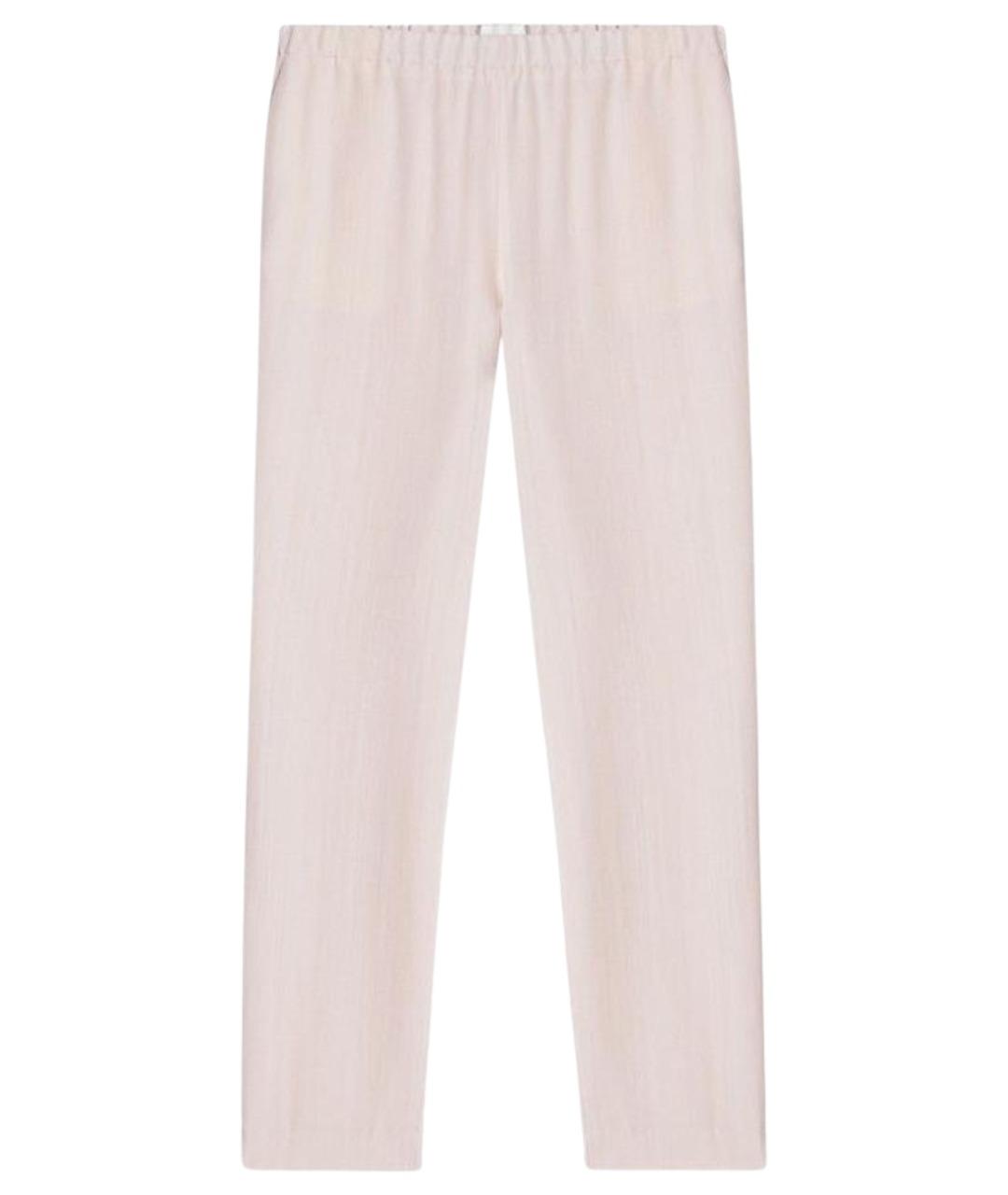 LOULOU STUDIO Розовые шерстяные прямые брюки, фото 1