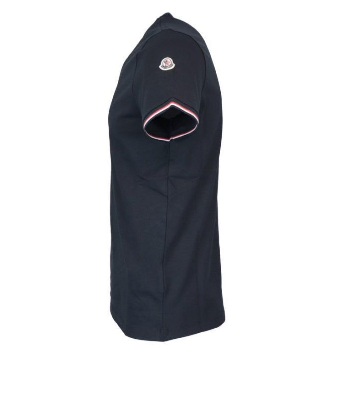 MONCLER Синяя хлопковая футболка, фото 3
