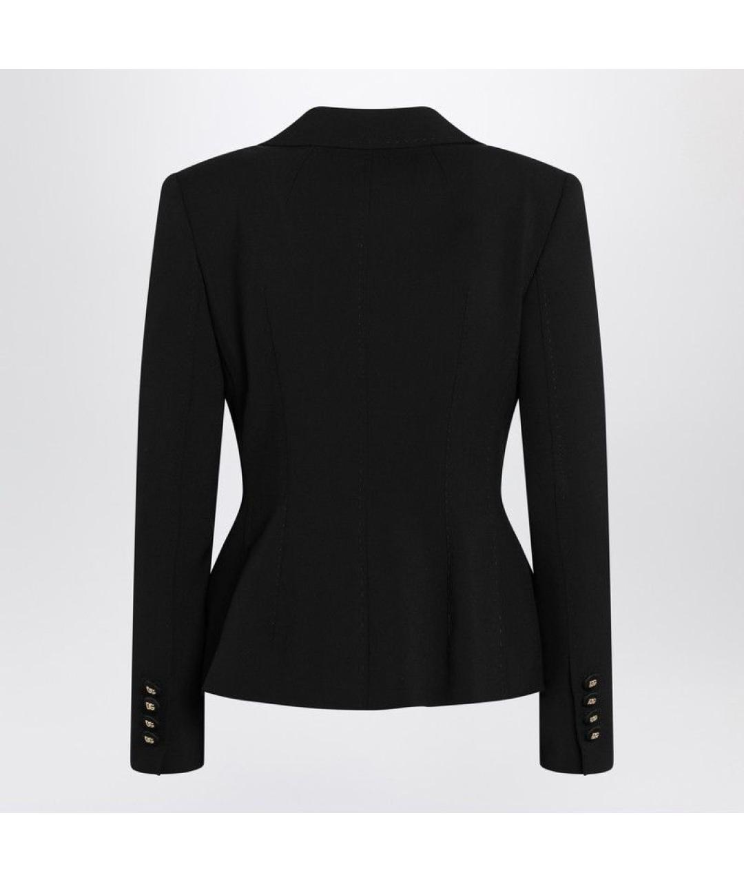 DOLCE&GABBANA Черный шерстяной жакет/пиджак, фото 2