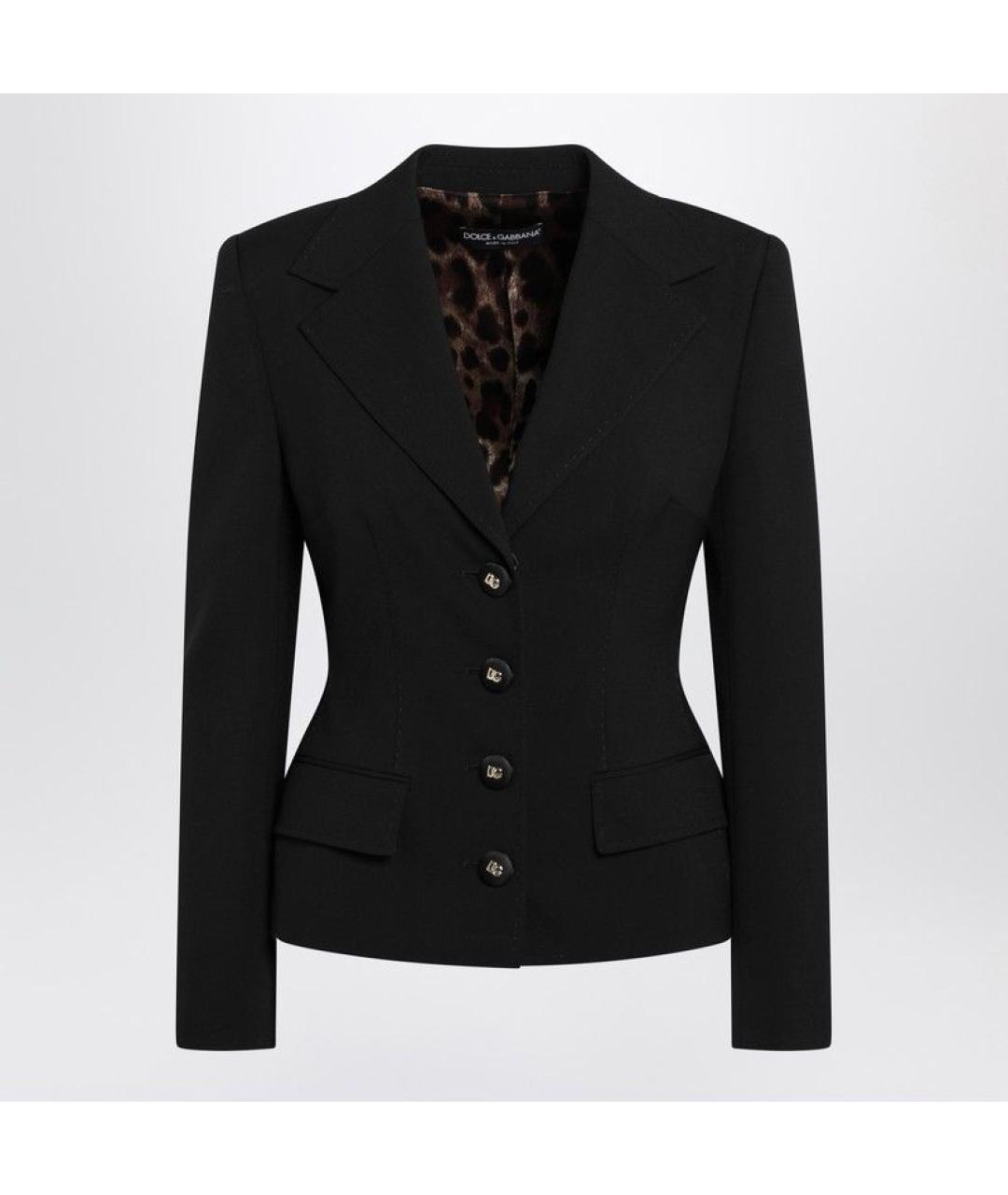 DOLCE&GABBANA Черный шерстяной жакет/пиджак, фото 3