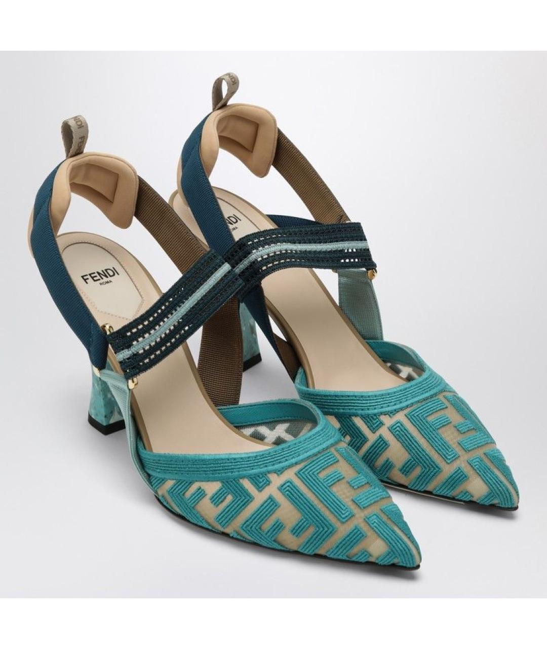 FENDI Бирюзовые туфли, фото 2