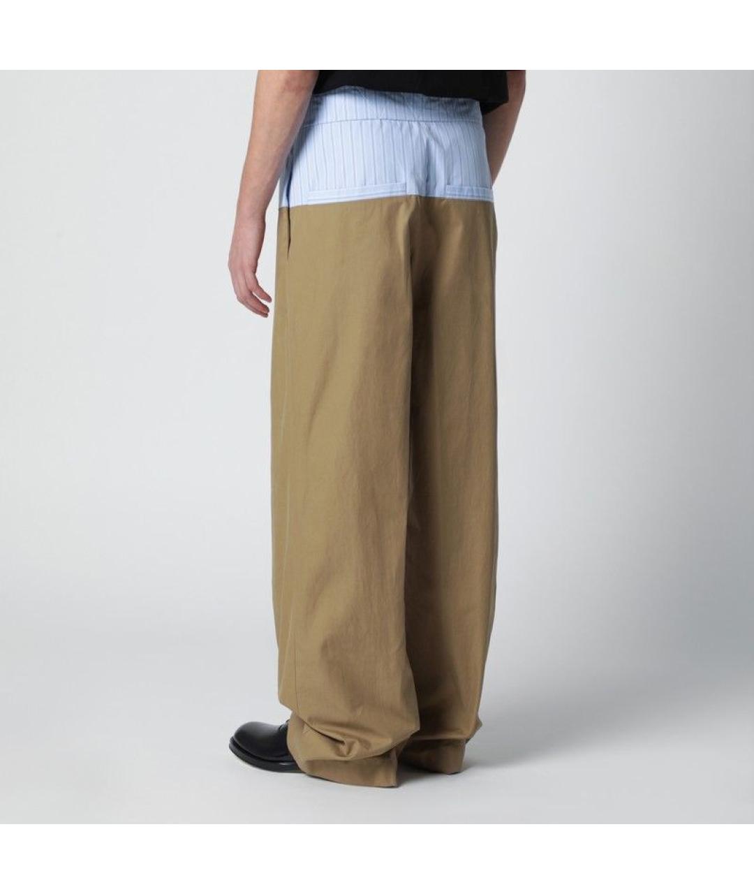 DRIES VAN NOTEN Бежевые хлопковые повседневные брюки, фото 2