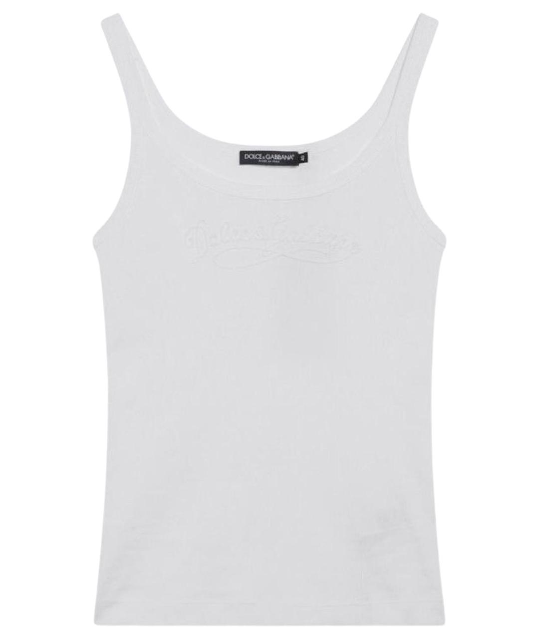 DOLCE&GABBANA Белая хлопковая майка, фото 1