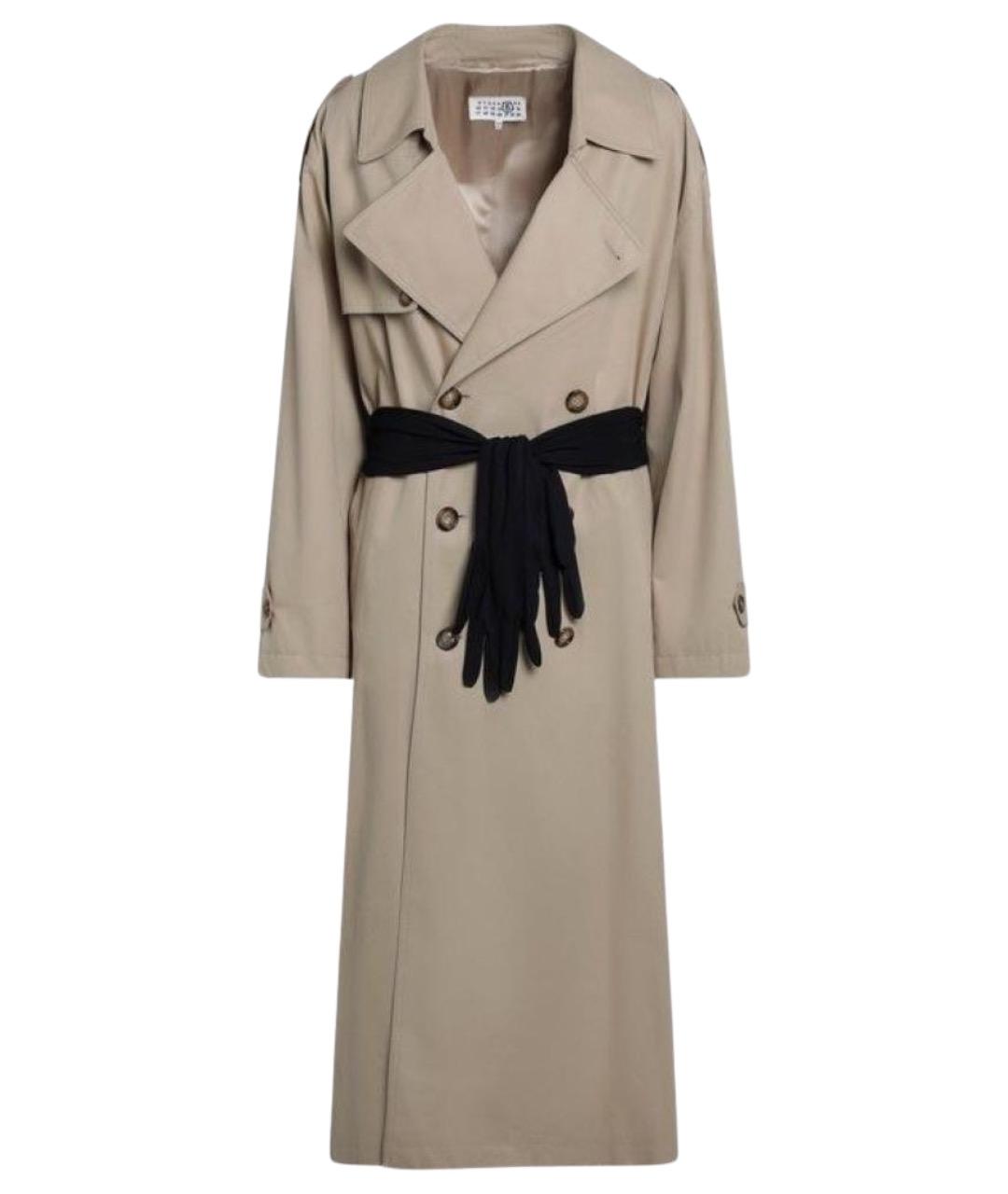 MM6 MAISON MARGIELA Бежевый хлопковый тренч/плащ, фото 1