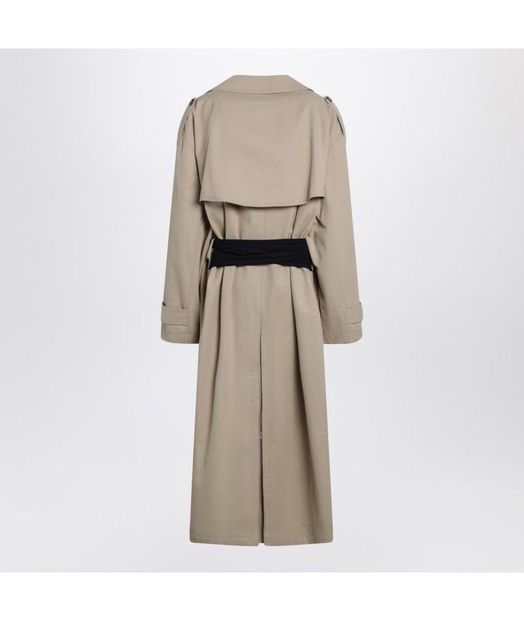 MM6 MAISON MARGIELA Бежевый хлопковый тренч/плащ, фото 2