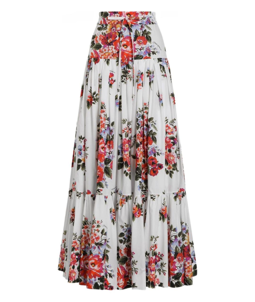 DOLCE&GABBANA Мульти хлопковая юбка макси, фото 1