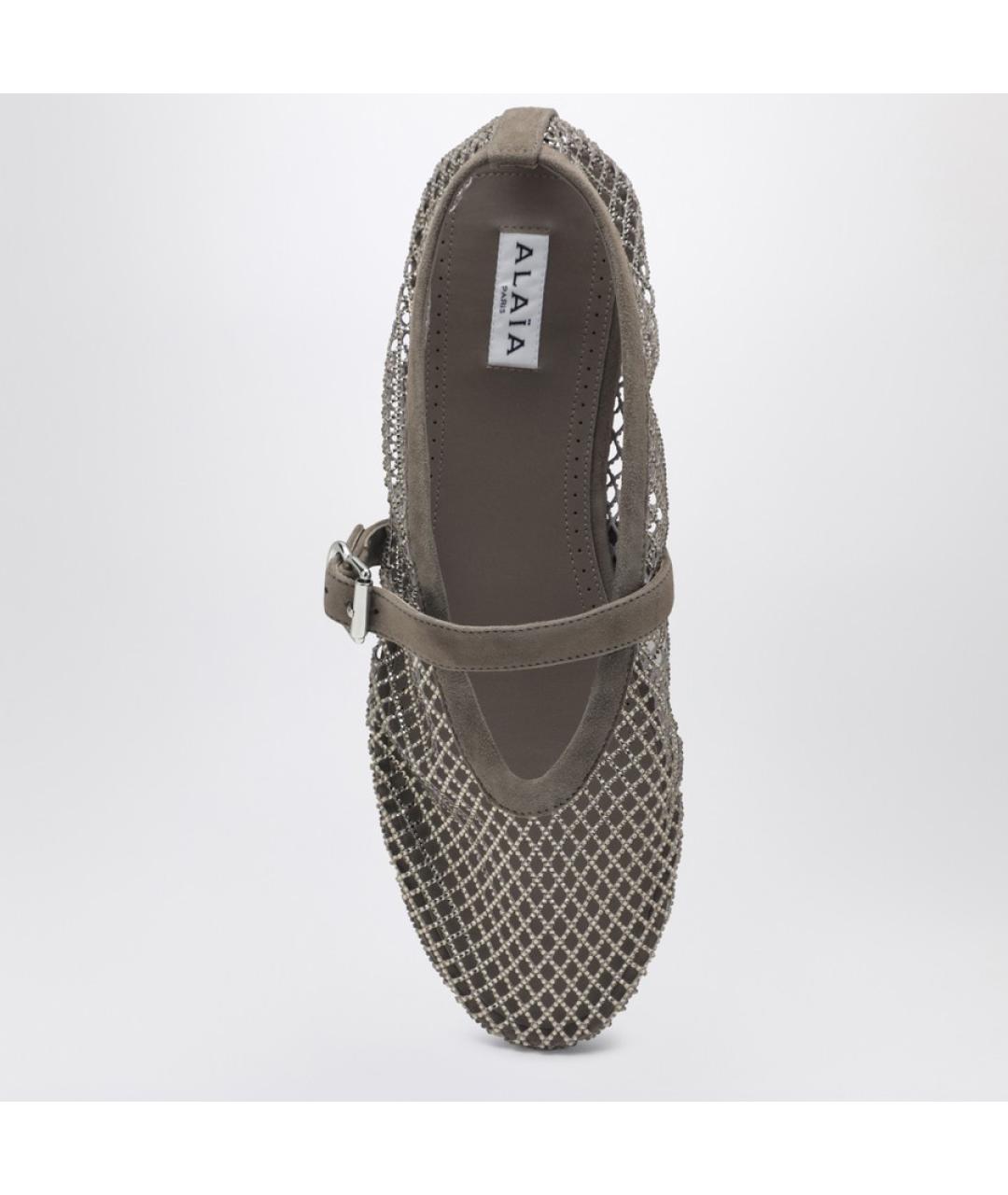 ALAIA Серые текстильные балетки, фото 4
