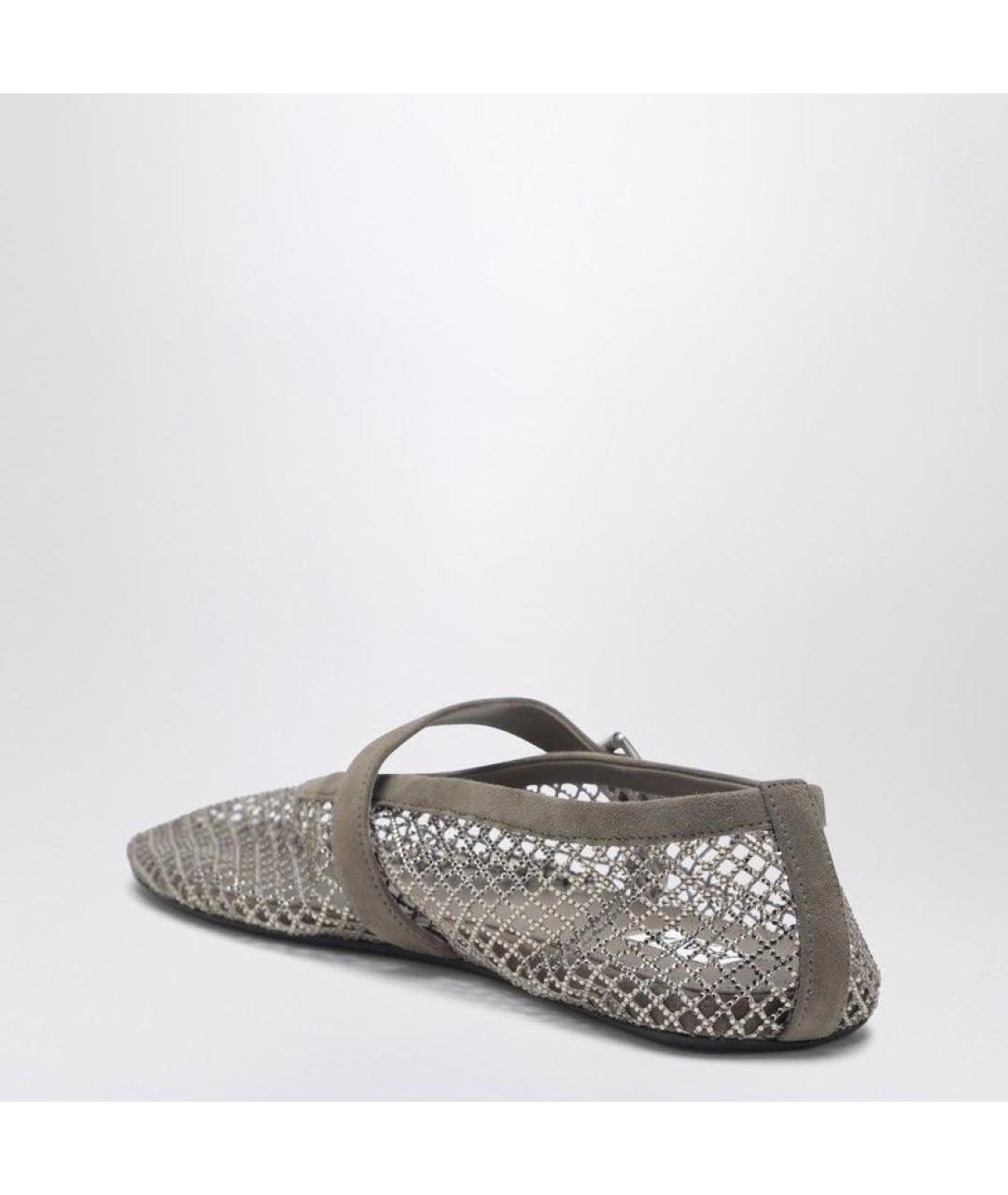 ALAIA Серые текстильные балетки, фото 3