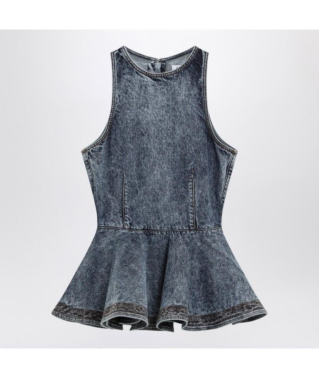 ALAIA Синяя хлопковая майка, фото 3