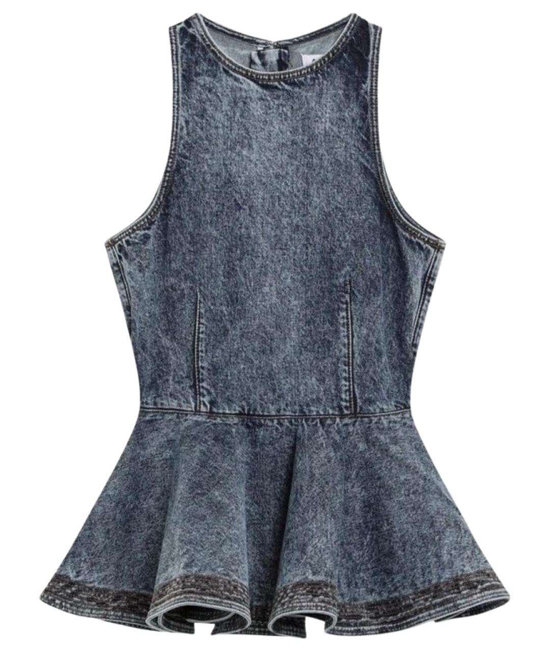 ALAIA Синяя хлопковая майка, фото 1