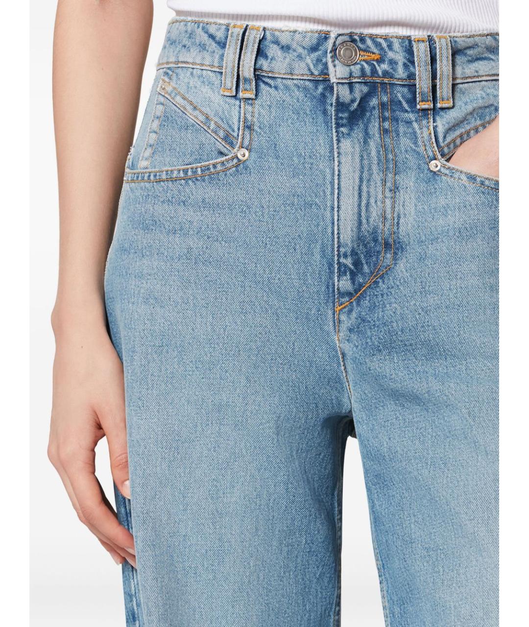 ISABEL MARANT Голубые хлопковые прямые джинсы, фото 5