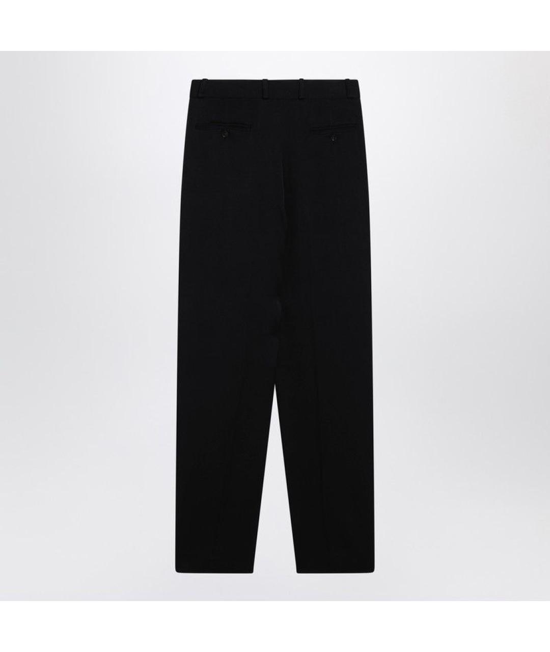 LOULOU STUDIO Черные шерстяные прямые брюки, фото 2