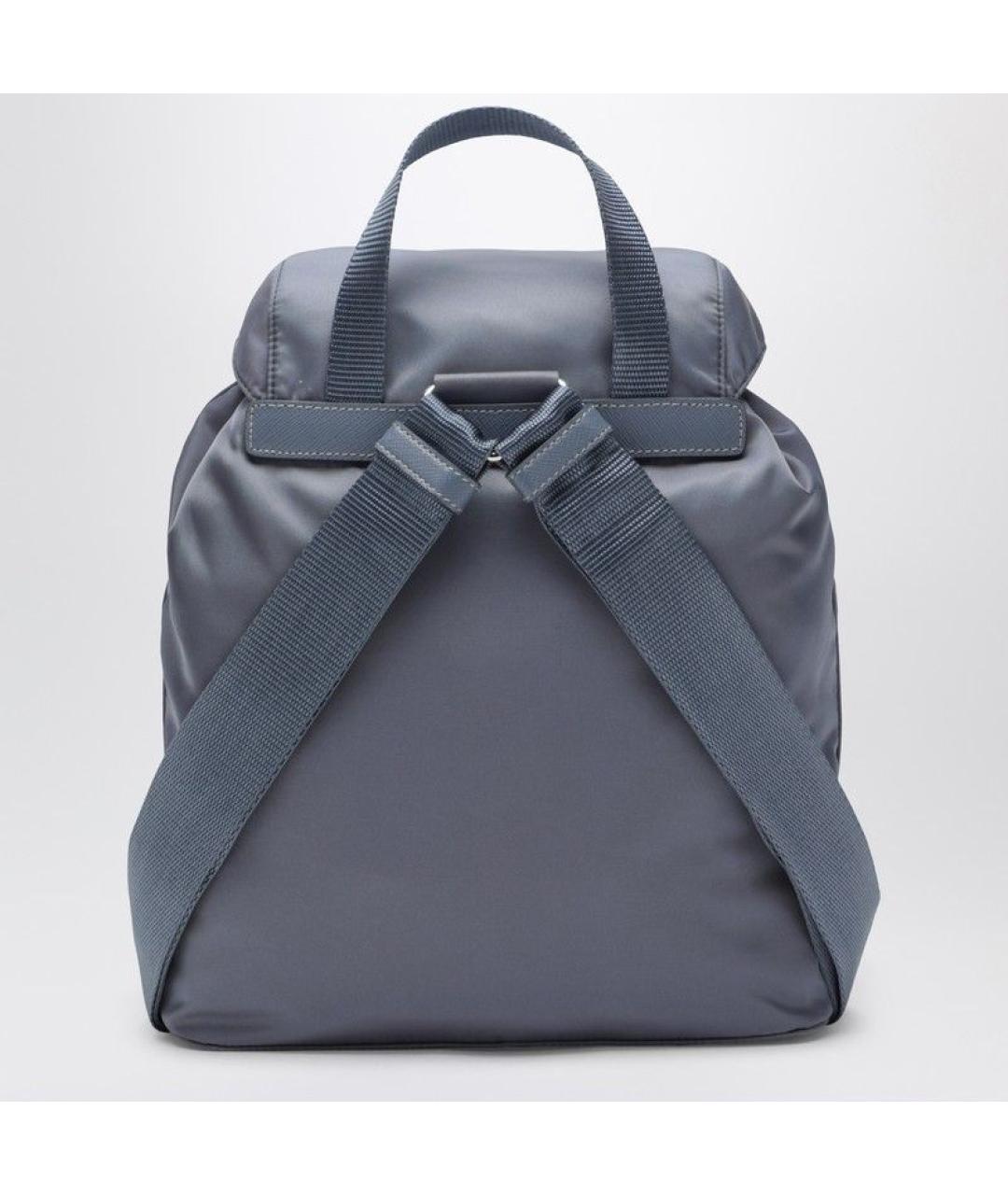 PRADA Голубой синтетический рюкзак, фото 2