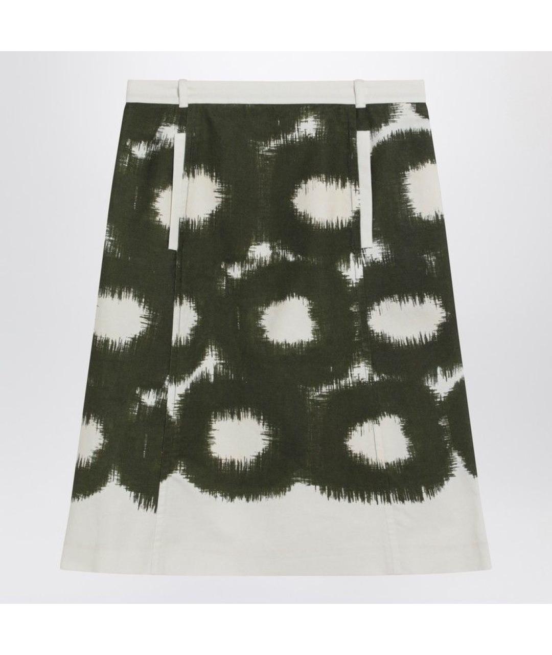 PRADA Зеленая хлопковая юбка миди, фото 3