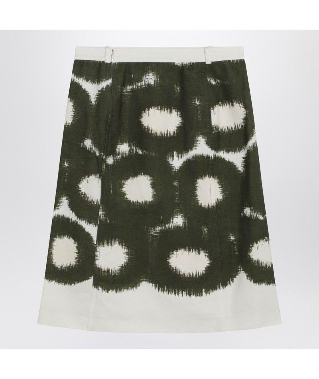 PRADA Зеленая хлопковая юбка миди, фото 2