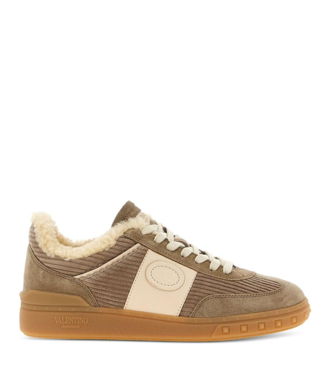 VALENTINO Коричневые кожаные кроссовки, фото 3