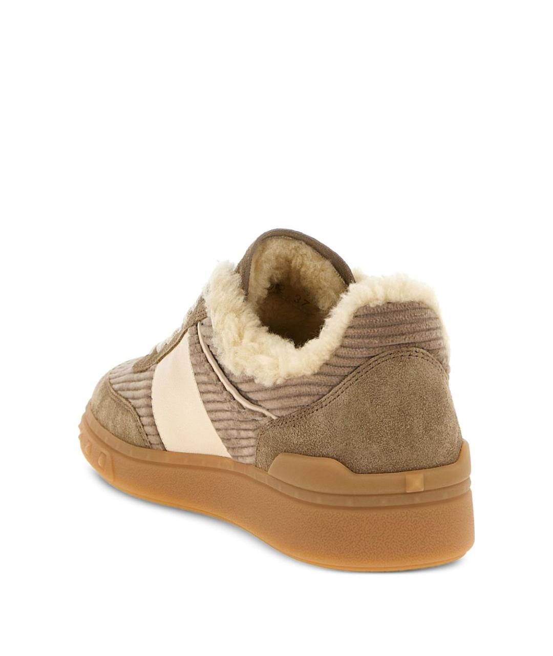 VALENTINO Коричневые кожаные кроссовки, фото 4