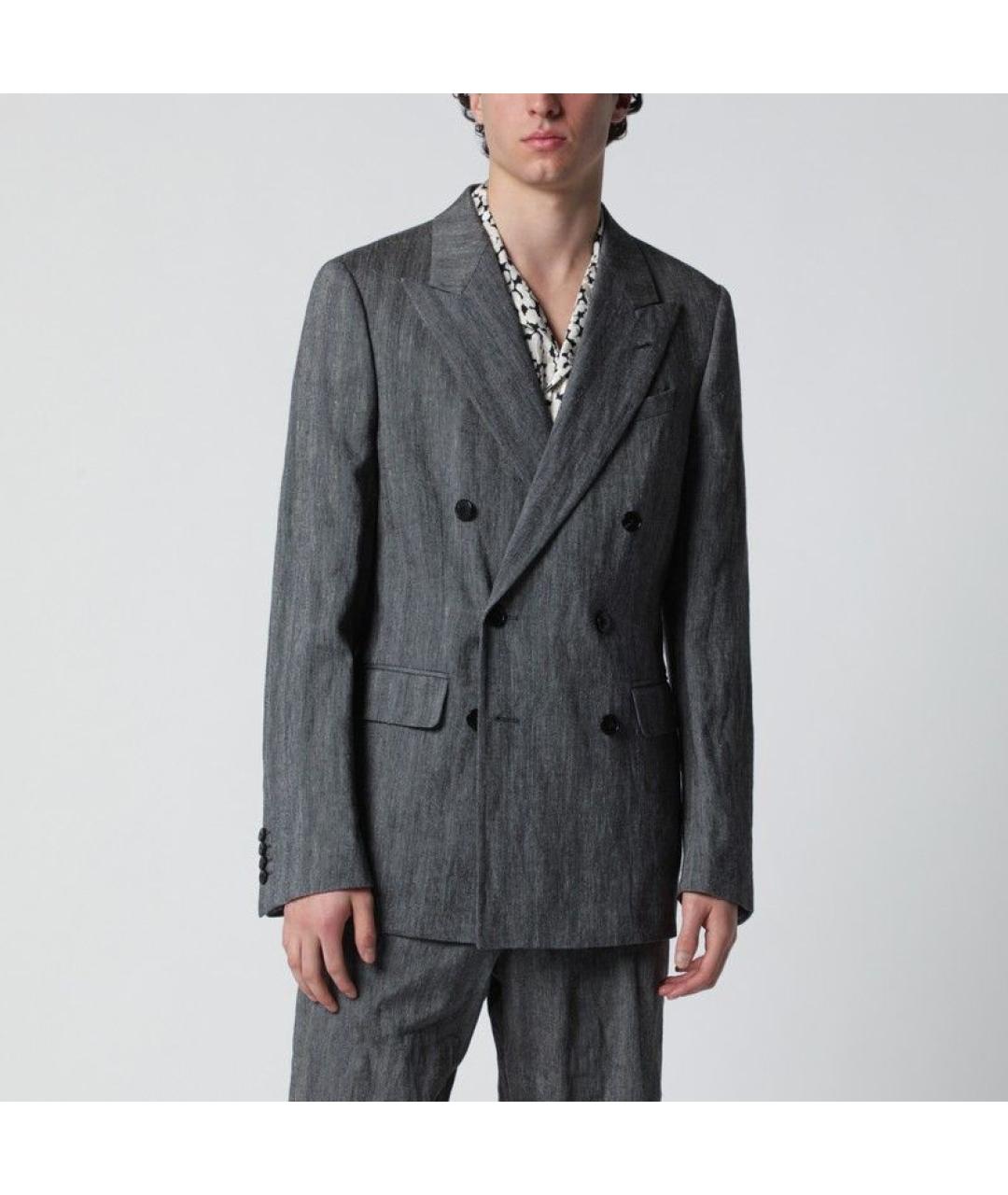 DRIES VAN NOTEN Серый пиджак, фото 3