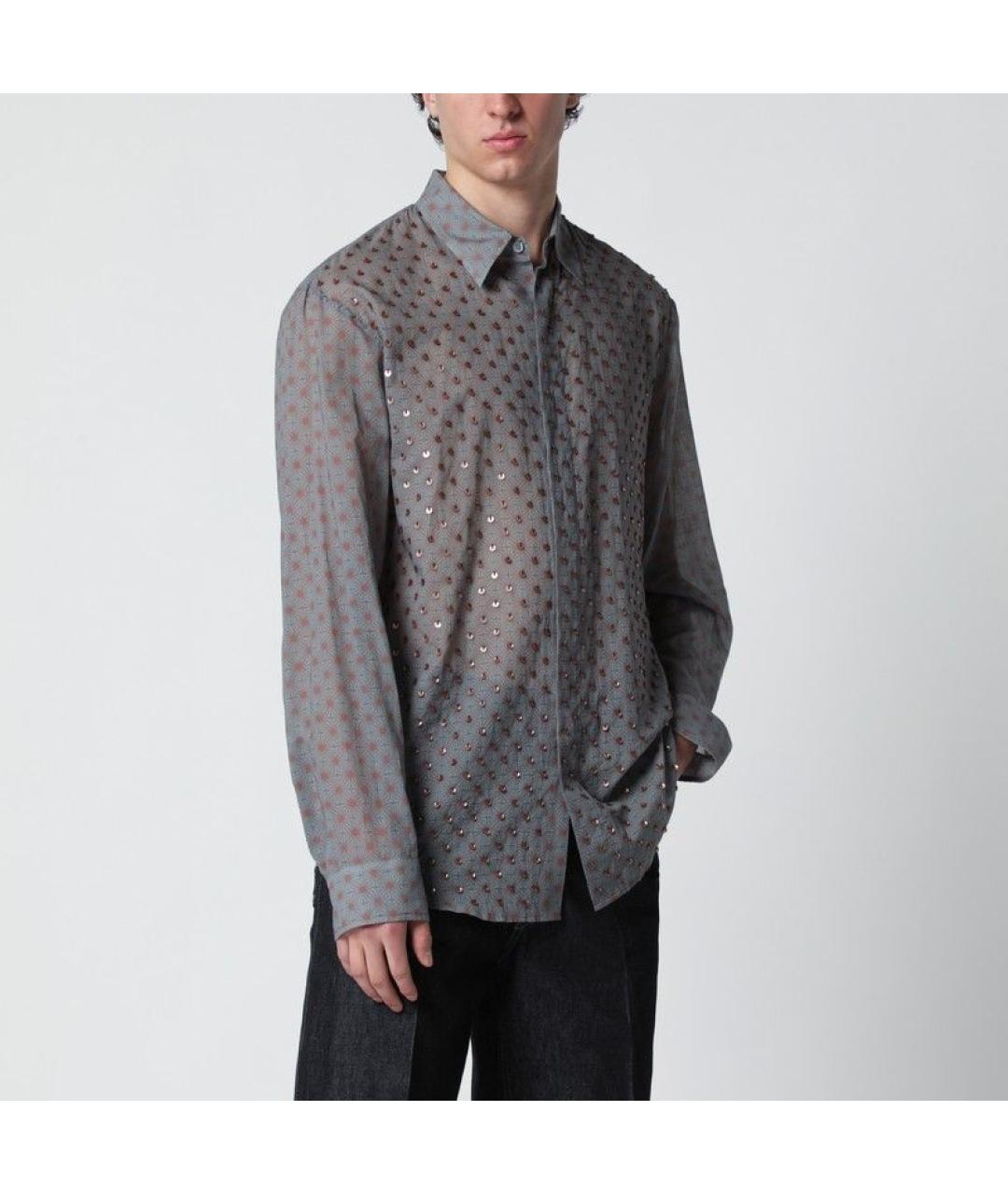 DRIES VAN NOTEN Серая хлопковая кэжуал рубашка, фото 3