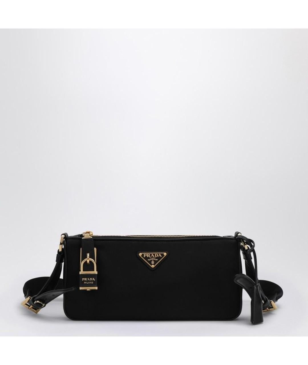 PRADA Черная синтетическая сумка через плечо, фото 3