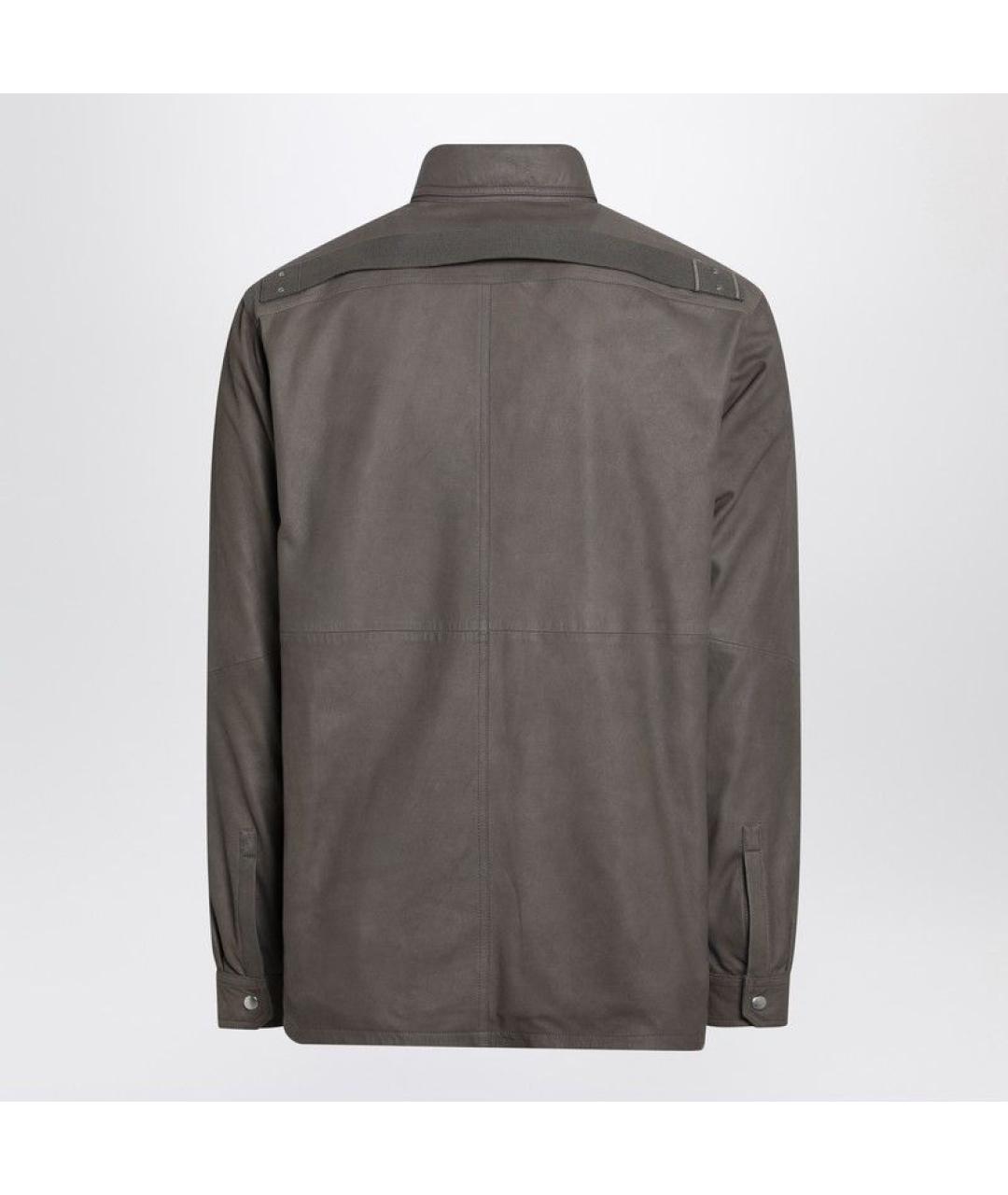 RICK OWENS Серая хлопковая куртка, фото 2