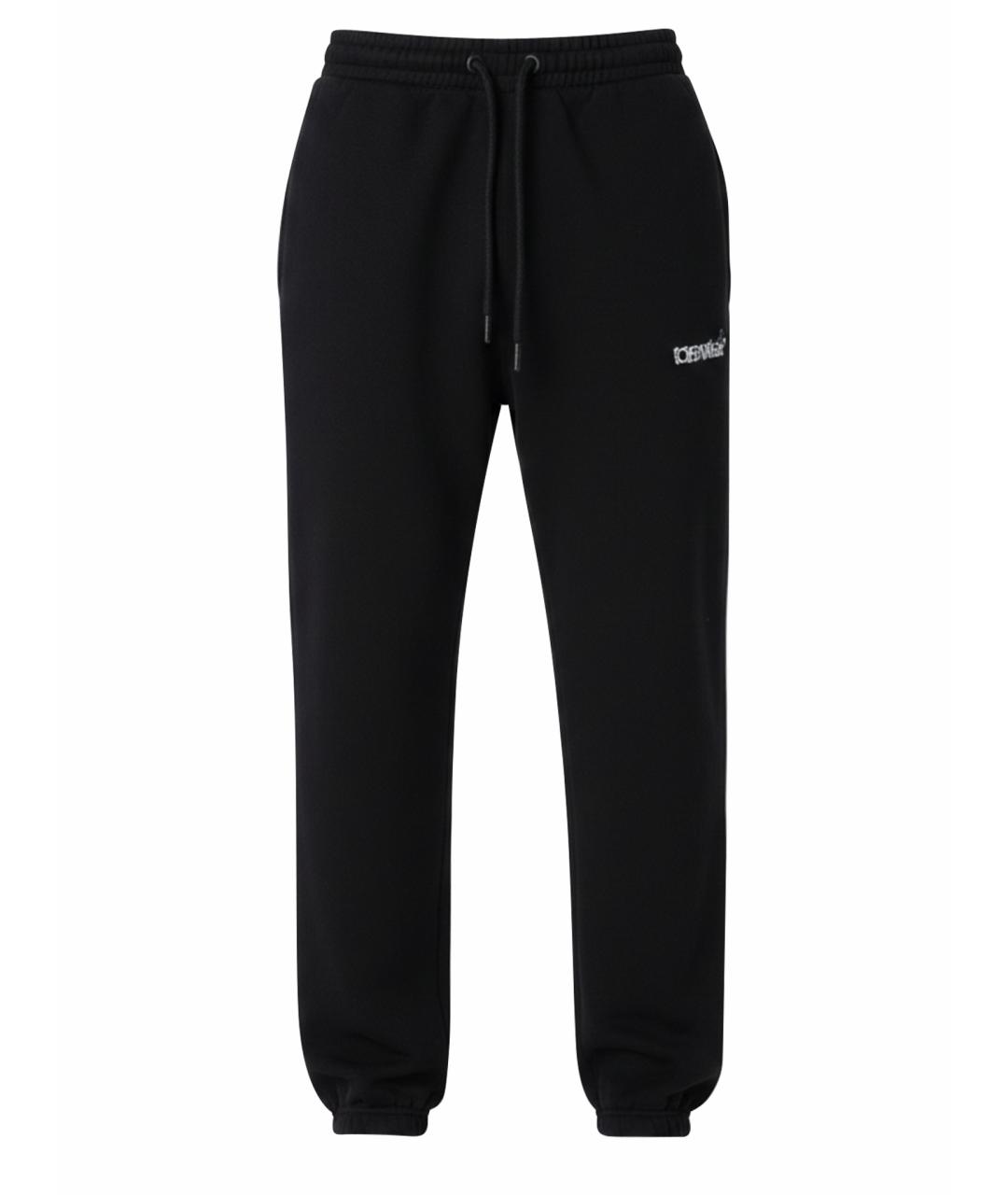 OFF-WHITE Черные хлопковые повседневные брюки, фото 1